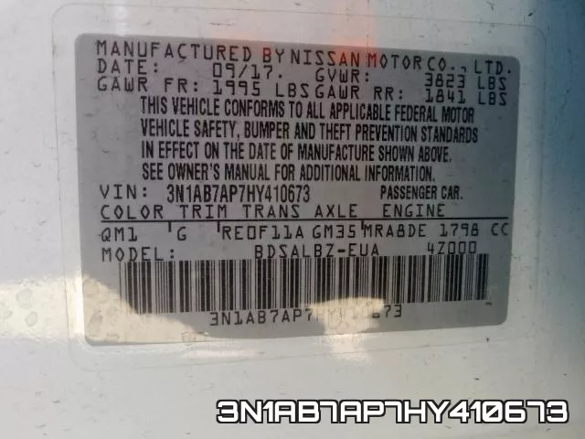 3N1AB7AP7HY410673 фото 2