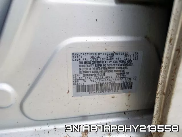 3N1AB7AP8HY213558 фото 2