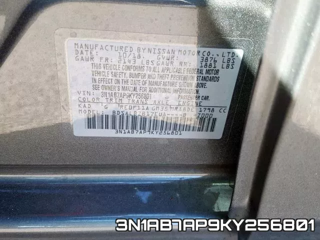 3N1AB7AP9KY256801 фото 2