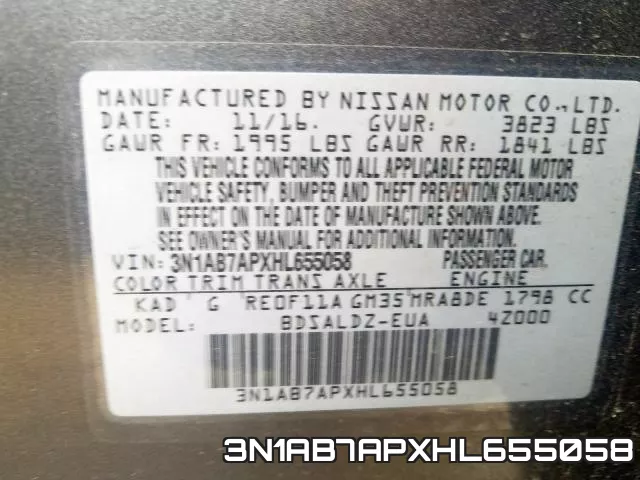 3N1AB7APXHL655058 фото 2