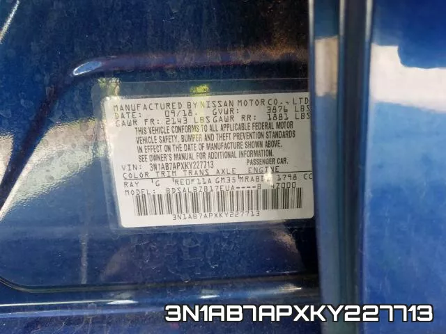 3N1AB7APXKY227713 фото 2