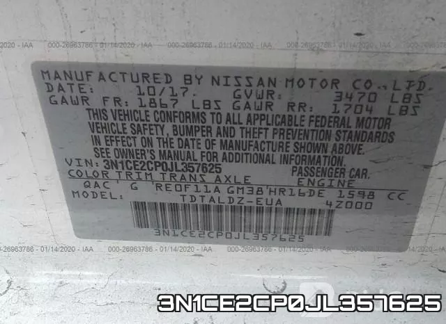 3N1CE2CP0JL357625 фото 10