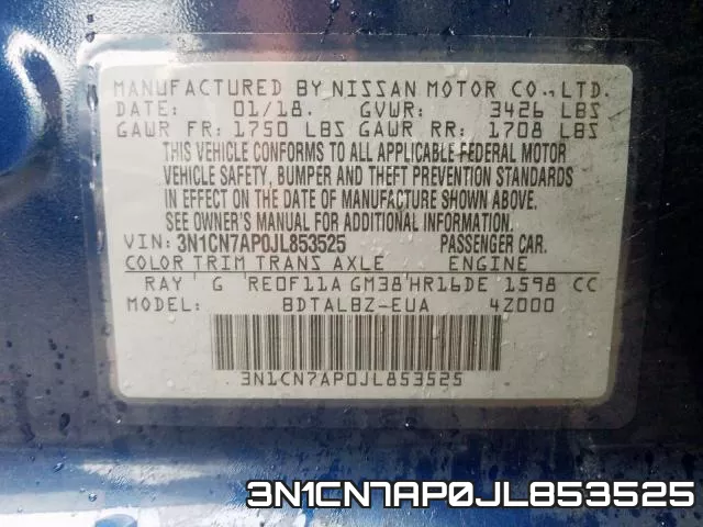 3N1CN7AP0JL853525 фото 2