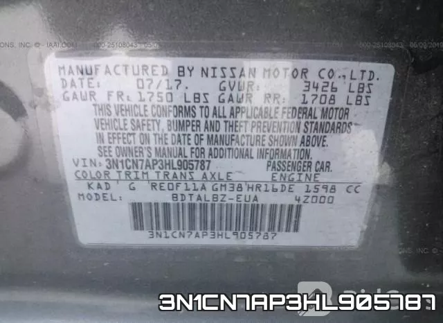 3N1CN7AP3HL905787 фото 10