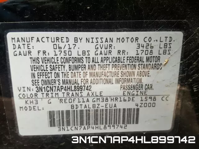 3N1CN7AP4HL899742 фото 2