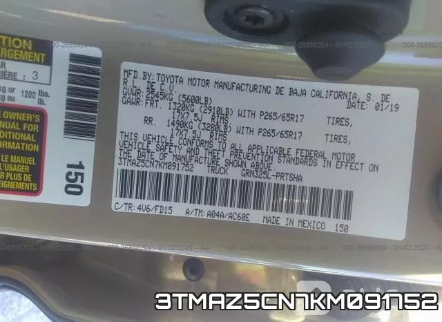 3TMAZ5CN7KM091752 фото 10