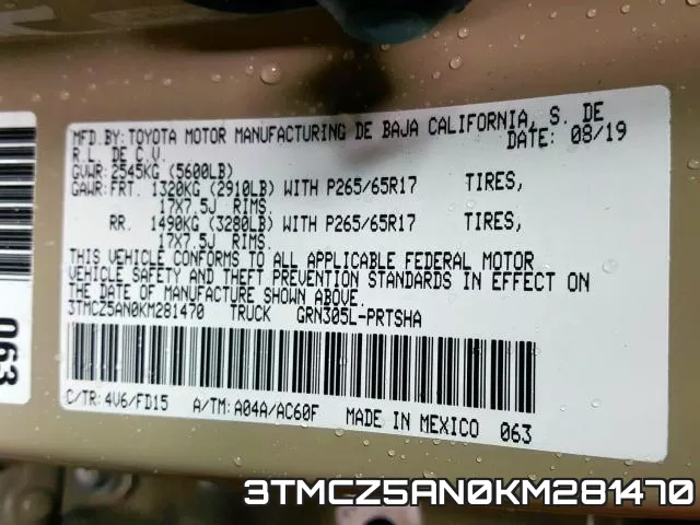 3TMCZ5AN0KM281470 фото 2