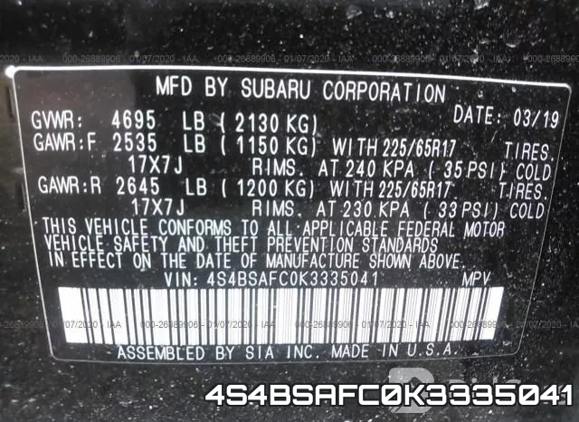 4S4BSAFC0K3335041 фото 10