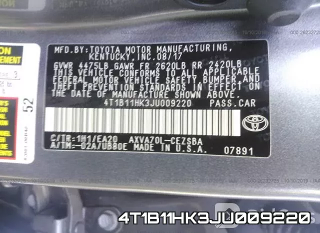 4T1B11HK3JU009220 фото 10