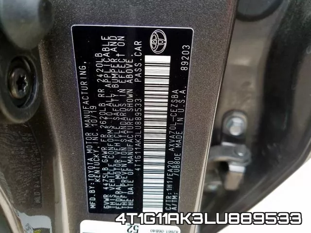 4T1G11AK3LU889533 фото 2