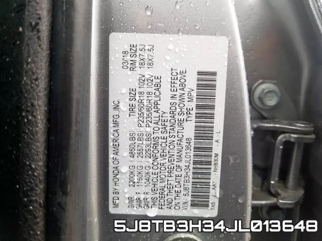 5J8TB3H34JL013648 фото 2
