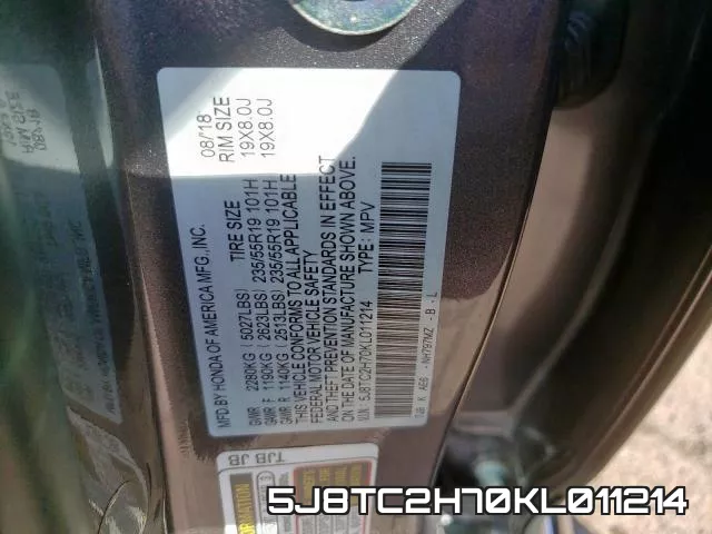 5J8TC2H70KL011214 фото 2