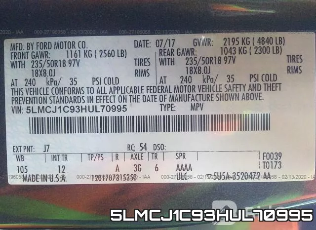 5LMCJ1C93HUL70995 фото 10