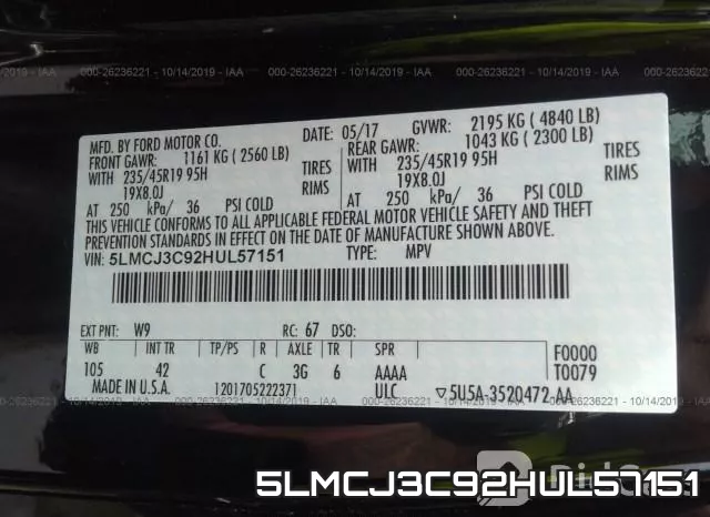 5LMCJ3C92HUL57151 фото 10