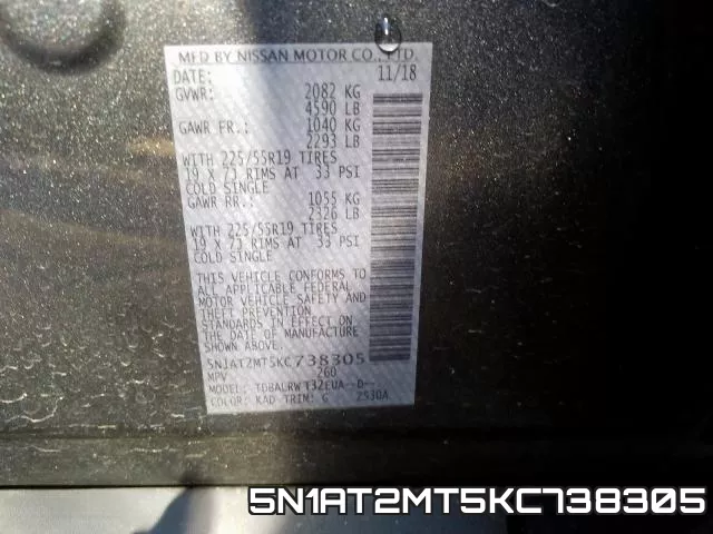 5N1AT2MT5KC738305 фото 2