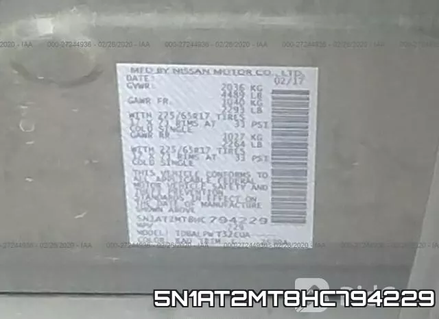 5N1AT2MT8HC794229 фото 10