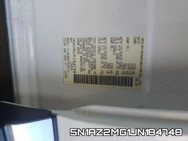 5N1AZ2MG1JN184748 фото 2