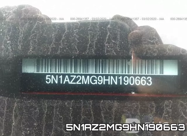 5N1AZ2MG9HN190663 фото 10
