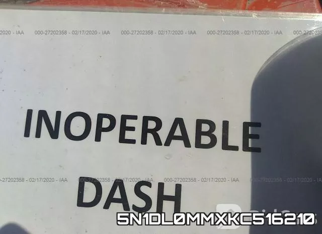 5N1DL0MMXKC516210 фото 8