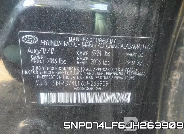 5NPD74LF6JH263909 фото 10