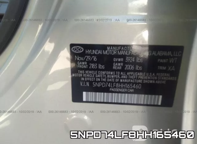 5NPD74LF8HH165460 фото 10