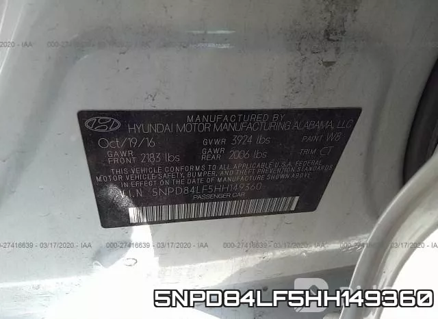 5NPD84LF5HH149360 фото 10