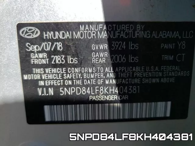 5NPD84LF8KH404381 фото 2