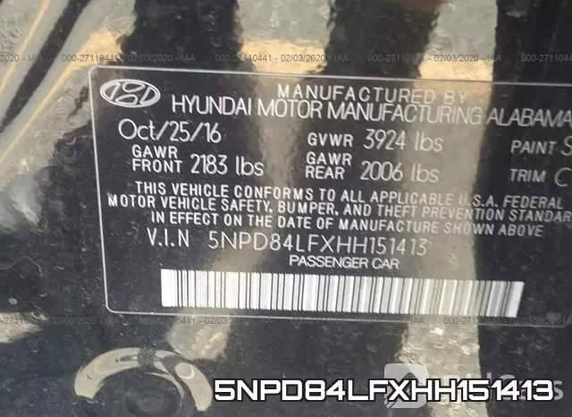 5NPD84LFXHH151413 фото 10