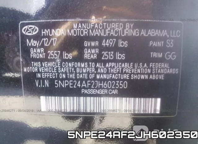 5NPE24AF2JH602350 фото 10