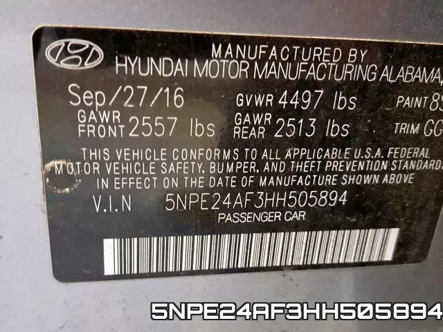 5NPE24AF3HH505894 фото 2