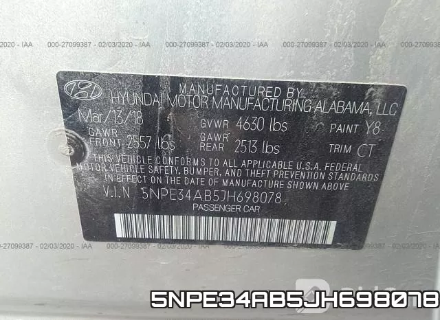 5NPE34AB5JH698078 фото 10