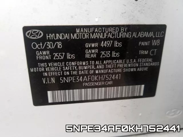 5NPE34AF0KH752441 фото 2