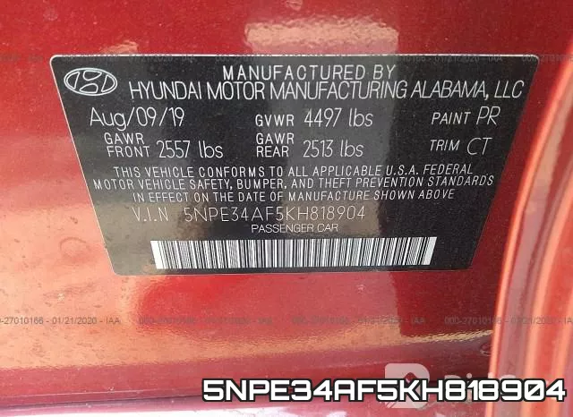 5NPE34AF5KH818904 фото 10
