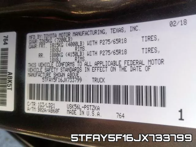 5TFAY5F16JX733799 фото 2