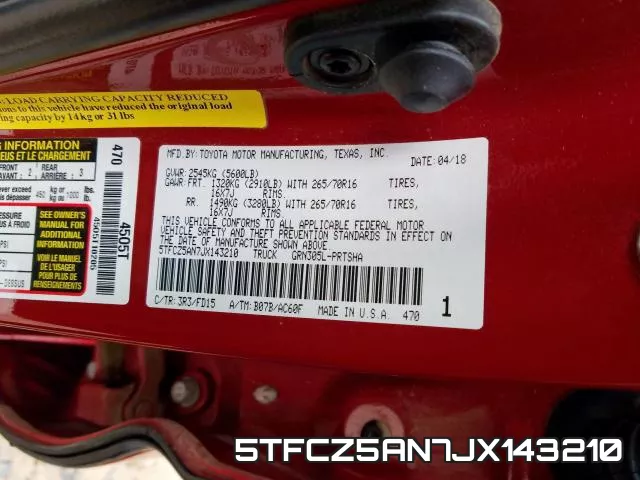 5TFCZ5AN7JX143210 фото 2