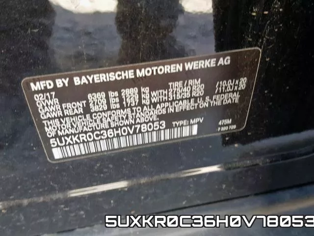 5UXKR0C36H0V78053 фото 2