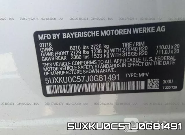 5UXKU0C57J0G81491 фото 10
