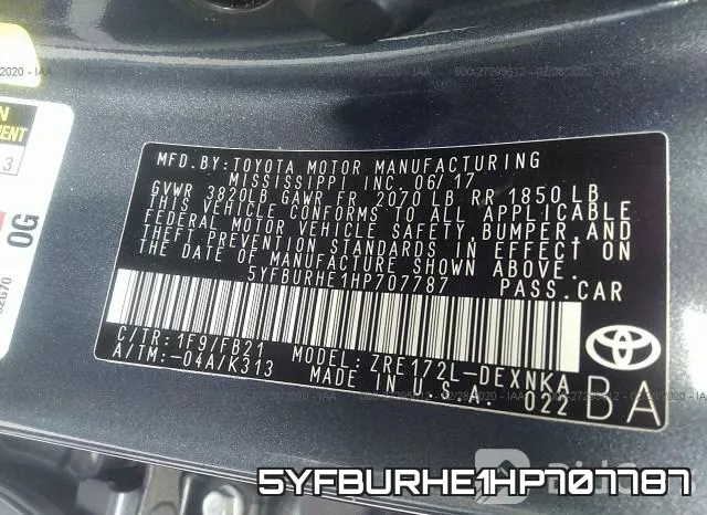 5YFBURHE1HP707787 фото 10