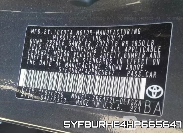 5YFBURHE4HP665647 фото 10