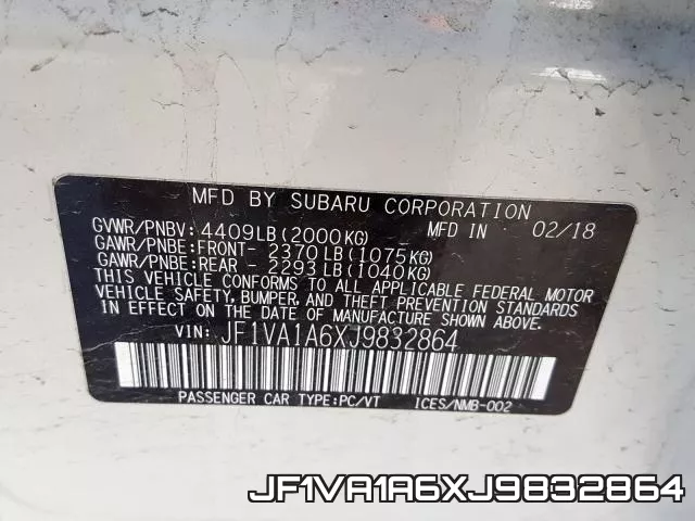 JF1VA1A6XJ9832864 фото 2