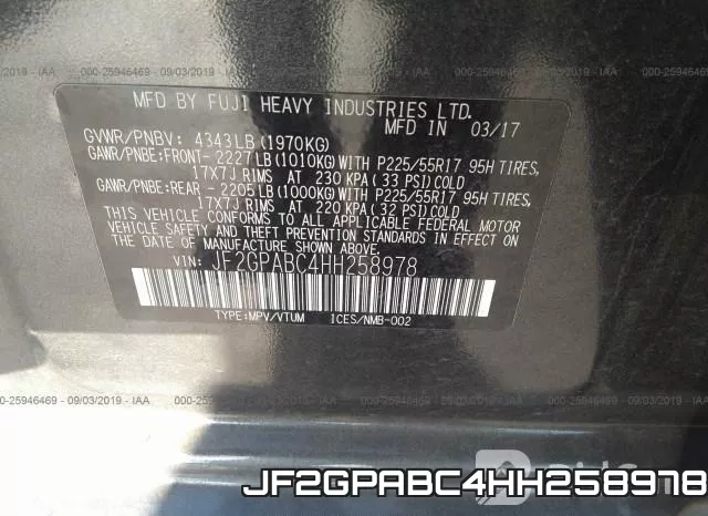 JF2GPABC4HH258978 фото 10