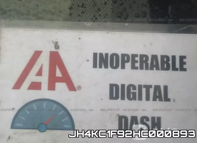 JH4KC1F92HC000893 фото 8