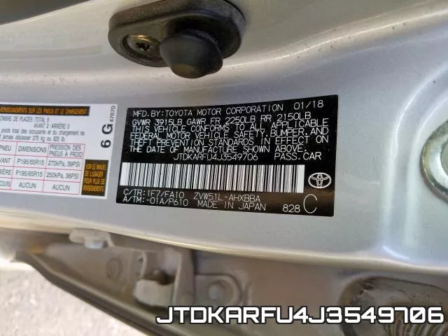 JTDKARFU4J3549706 фото 2