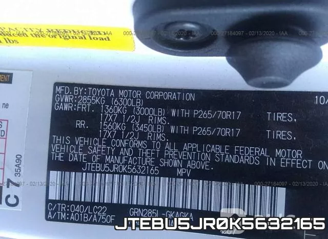 JTEBU5JR0K5632165 фото 10