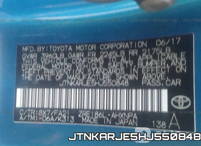 JTNKARJE5HJ550848 фото 10