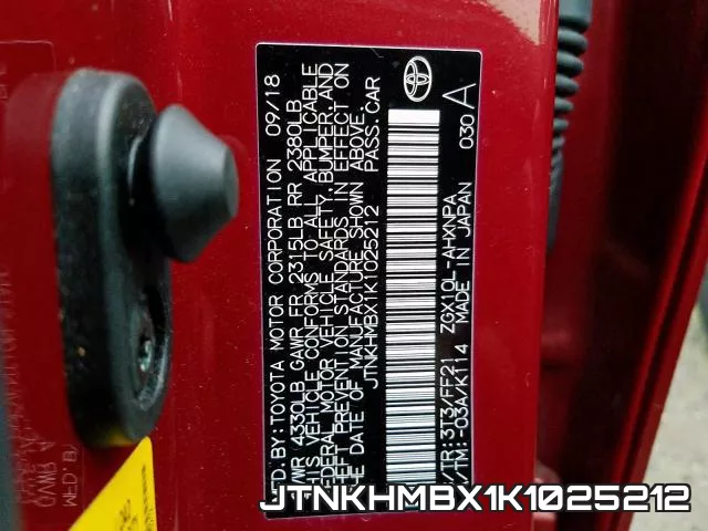 JTNKHMBX1K1025212 фото 2
