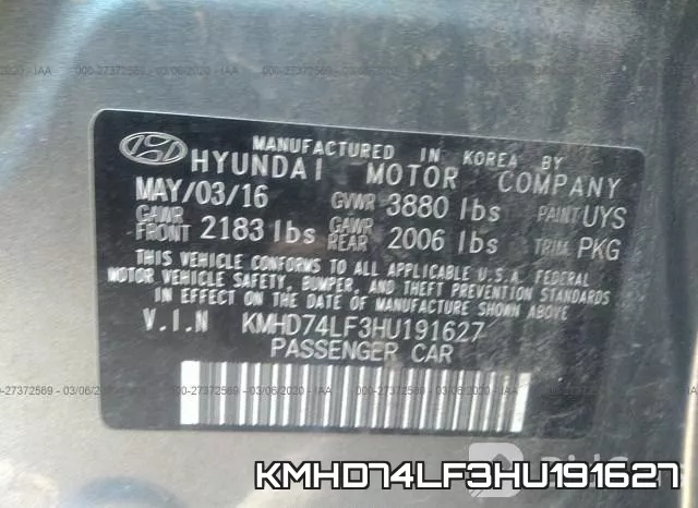 KMHD74LF3HU191627 фото 10