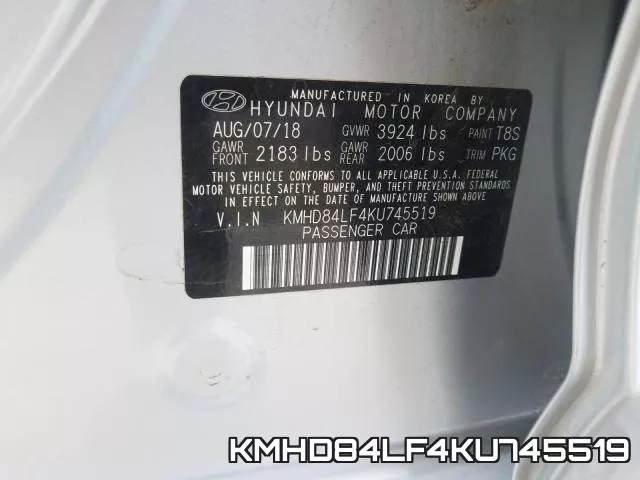 KMHD84LF4KU745519 фото 2