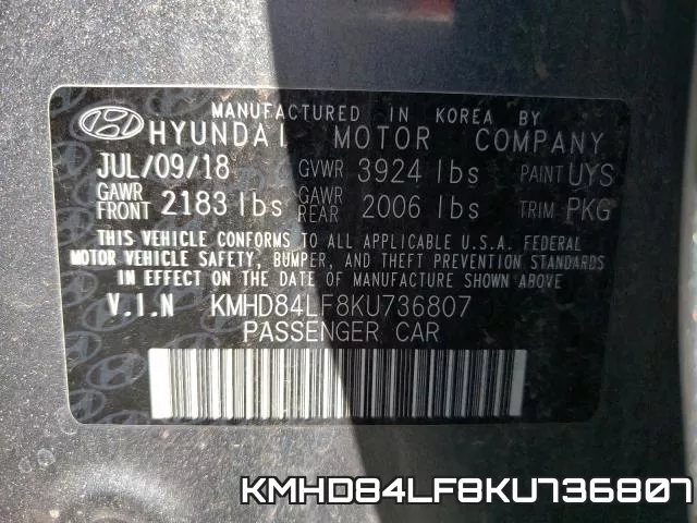 KMHD84LF8KU736807 фото 2