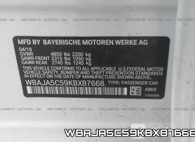 WBAJA5C59KBX87668 фото 10